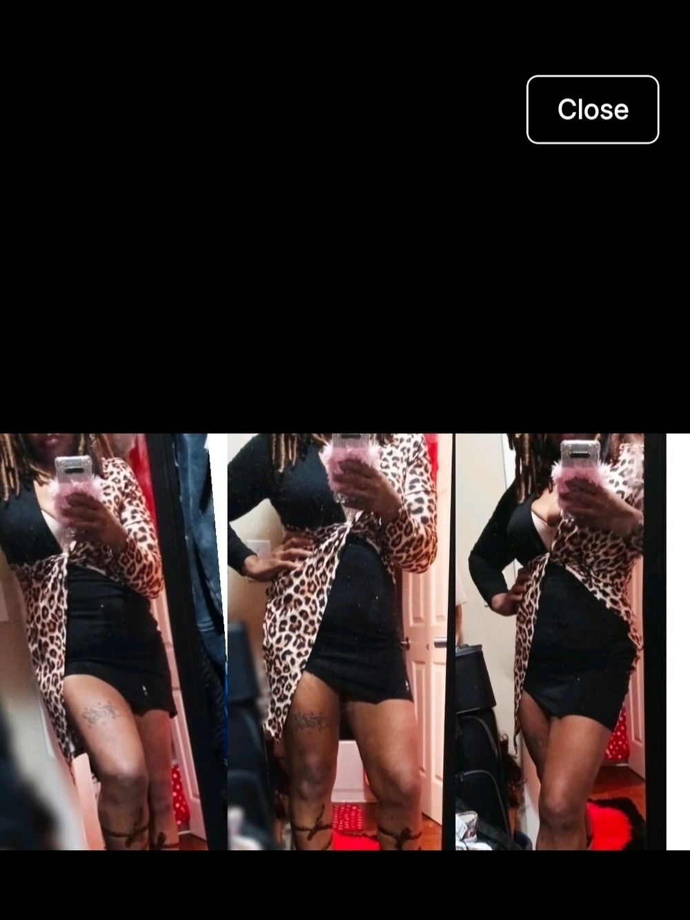 Leopard Print Wrap Dress with Black Slip